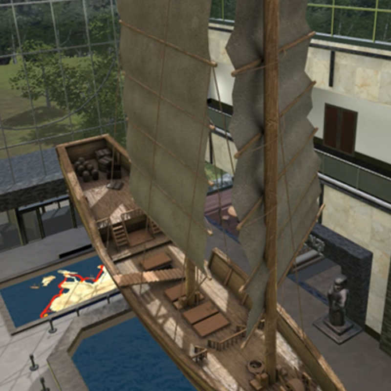 박물관 투어 VR 콘텐츠 – HMD와 컨트롤러로 개운포 박물관을 가상현실에서 자유롭게 탐방, 문화재 학습과 체험형 게임이 가능한 교육용 VR